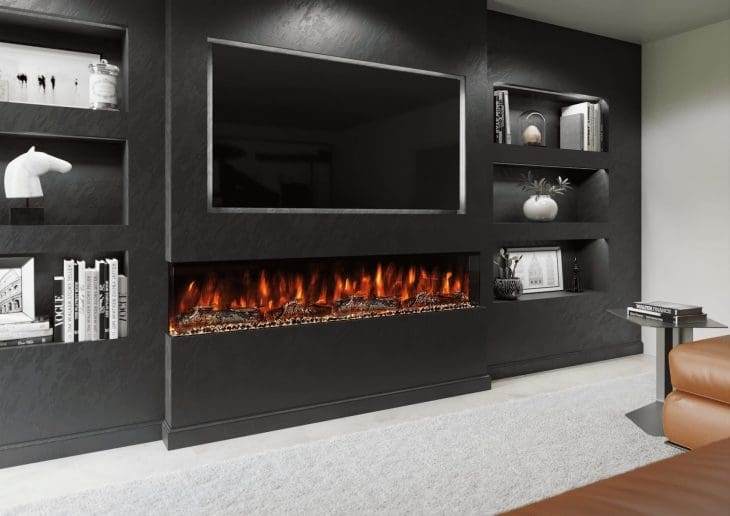 Evolution Slimline Spectrum Series 72 Inch - 3 Sided Panoramic HD+ Touchscreen Panel Electric Fireplace