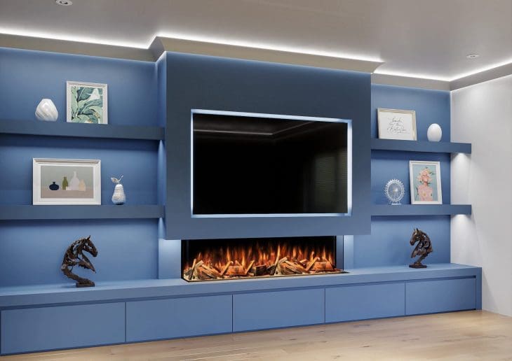 Evolution Advance Series 1500 - 3 Sided Widescreen Panoramic Electric Fireplace ( APP Control and Alexa )