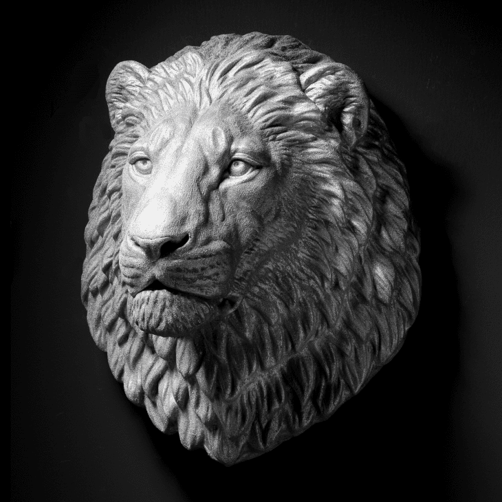 Silver Lion Head