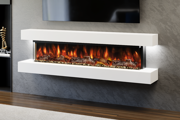 Evolution Fires Studio 6 - 72 inch Wall Mounted Electric Fireplace